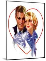 "Couple in Heart,"February 17, 1934-Bradshaw Crandall-Mounted Giclee Print