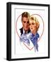 "Couple in Heart,"February 17, 1934-Bradshaw Crandall-Framed Giclee Print