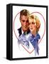 "Couple in Heart,"February 17, 1934-Bradshaw Crandall-Framed Stretched Canvas