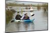 Couple in Kayak During January 2014 Flooding-David Woodfall-Mounted Photographic Print