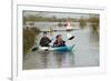 Couple in Kayak During January 2014 Flooding-David Woodfall-Framed Photographic Print