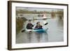 Couple in Kayak During January 2014 Flooding-David Woodfall-Framed Photographic Print