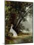 Couple in Landscape of Park, (The Artist and His Bride), before 1865-Carl Gustav Carus-Mounted Giclee Print