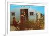 Couple in Old Trailer Park-null-Framed Premium Giclee Print