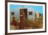 Couple in Old Trailer Park-null-Framed Premium Giclee Print