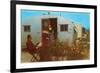 Couple in Old Trailer Park-null-Framed Premium Giclee Print