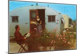 Couple in Old Trailer Park-null-Mounted Art Print
