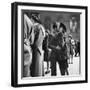 Couple in Penn Station Sharing Farewell Kiss Before He Ships Off to War During WWII-Alfred Eisenstaedt-Framed Photographic Print