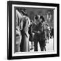 Couple in Penn Station Sharing Farewell Kiss Before He Ships Off to War During WWII-Alfred Eisenstaedt-Framed Photographic Print