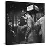 Couple in Penn Station Sharing Farewell Kiss Before He Ships Off to War During WWII-Alfred Eisenstaedt-Stretched Canvas