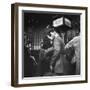 Couple in Penn Station Sharing Farewell Kiss Before He Ships Off to War During WWII-Alfred Eisenstaedt-Framed Photographic Print