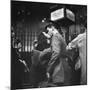 Couple in Penn Station Sharing Farewell Kiss Before He Ships Off to War During WWII-Alfred Eisenstaedt-Mounted Photographic Print