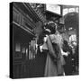 Couple in Penn Station Sharing Farewell Kiss Before He Ships Off to War During WWII-Alfred Eisenstaedt-Stretched Canvas