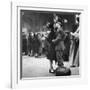 Couple in Penn Station Sharing Farewell Kiss Before He Ships Off to War During WWII-Alfred Eisenstaedt-Framed Photographic Print