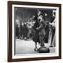 Couple in Penn Station Sharing Farewell Kiss Before He Ships Off to War During WWII-Alfred Eisenstaedt-Framed Photographic Print