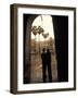 Couple in Plaza Real Gothic Square, Barcelona, Spain-Michele Westmorland-Framed Photographic Print