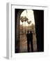 Couple in Plaza Real Gothic Square, Barcelona, Spain-Michele Westmorland-Framed Photographic Print