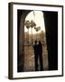 Couple in Plaza Real Gothic Square, Barcelona, Spain-Michele Westmorland-Framed Photographic Print