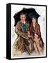 "Couple in Rain,"October 4, 1930-Ellen Pyle-Framed Stretched Canvas