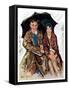 "Couple in Rain,"October 4, 1930-Ellen Pyle-Framed Stretched Canvas