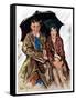 "Couple in Rain,"October 4, 1930-Ellen Pyle-Framed Stretched Canvas