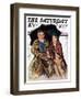 "Couple in Rain," Saturday Evening Post Cover, October 4, 1930-Ellen Pyle-Framed Giclee Print