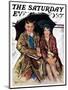 "Couple in Rain," Saturday Evening Post Cover, October 4, 1930-Ellen Pyle-Mounted Giclee Print