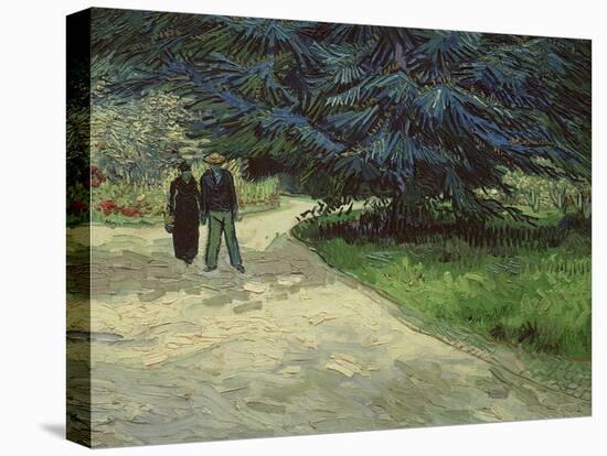Couple in the Park, Arles, c.1888-Vincent van Gogh-Stretched Canvas