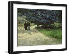 Couple in the Park, Arles, c.1888-Vincent van Gogh-Framed Giclee Print