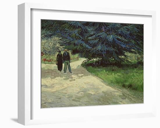 Couple in the Park, Arles, c.1888-Vincent van Gogh-Framed Giclee Print