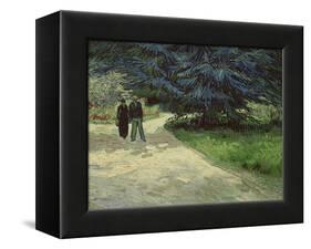 Couple in the Park, Arles, c.1888-Vincent van Gogh-Framed Stretched Canvas