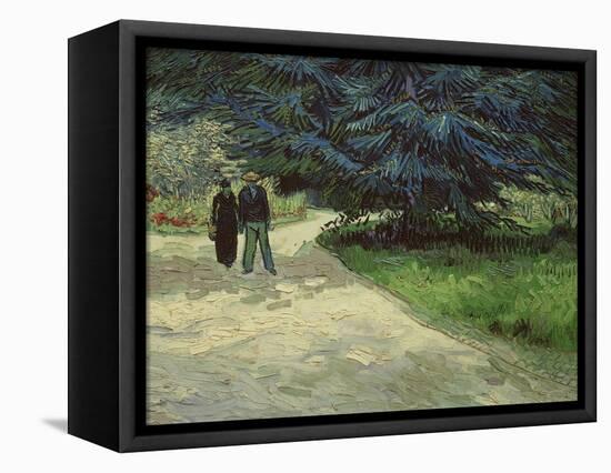 Couple in the Park, Arles, c.1888-Vincent van Gogh-Framed Stretched Canvas