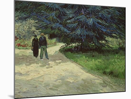 Couple in the Park, Arles, c.1888-Vincent van Gogh-Mounted Giclee Print