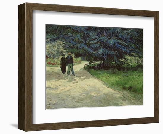 Couple in the Park, Arles, c.1888-Vincent van Gogh-Framed Giclee Print