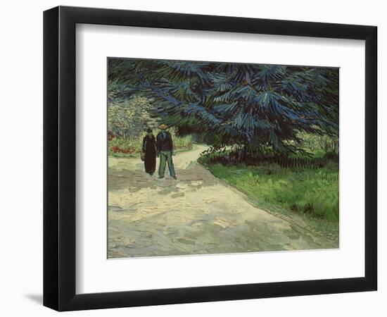 Couple in the Park, Arles, c.1888-Vincent van Gogh-Framed Giclee Print