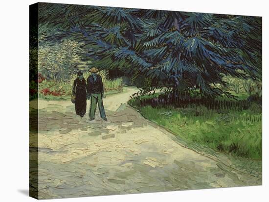Couple in the Park, Arles, c.1888-Vincent van Gogh-Stretched Canvas