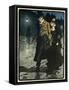 Couple in Wet Street-Paul Fischer-Framed Stretched Canvas