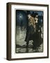 Couple in Wet Street-Paul Fischer-Framed Art Print