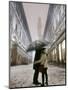 Couple Kiss Each Other During a Snowfall in Florence, Italy-null-Mounted Photographic Print