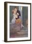 Couple Kissing in the Moonlight-null-Framed Art Print