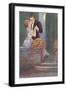 Couple Kissing in the Moonlight-null-Framed Art Print