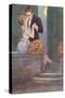 Couple Kissing in the Moonlight-null-Stretched Canvas