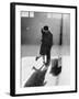 Couple Kissing in Train Station-null-Framed Photographic Print