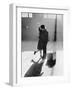 Couple Kissing in Train Station-null-Framed Photographic Print