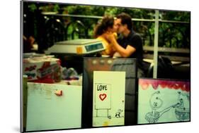 Couple Kissing in Union Square, New York City.-Sabine Jacobs-Mounted Photographic Print