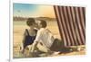 Couple Kissing on Beach-null-Framed Art Print