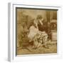 Couple Lighting a Cigarette from Each Other, 1900-null-Framed Photographic Print