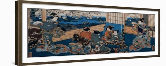 Couple Looking in Mirror-Utagawa Kunisada-Framed Premium Giclee Print