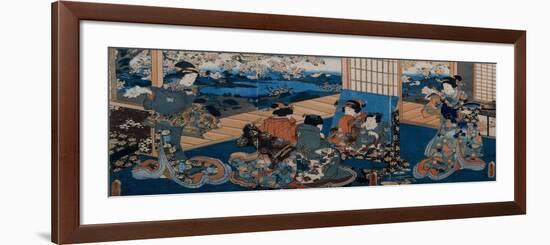 Couple Looking in Mirror-Utagawa Kunisada-Framed Premium Giclee Print