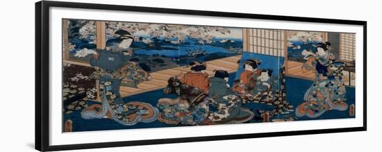 Couple Looking in Mirror-Utagawa Kunisada-Framed Premium Giclee Print